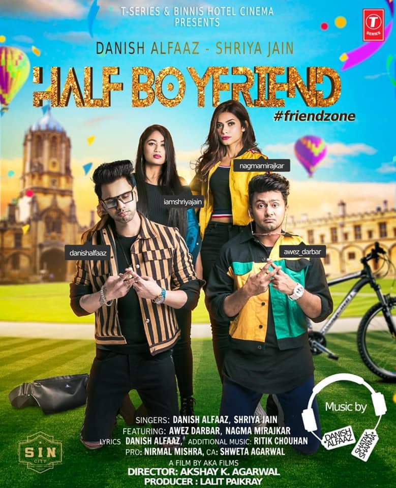 Halfboyfriend music video featuring Awez Darbar and Nagma Mirajkar