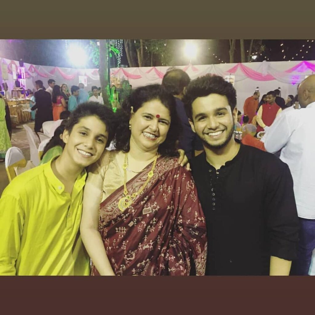 Ritvik with mother monica and younger sibling brother Daivik Sahore