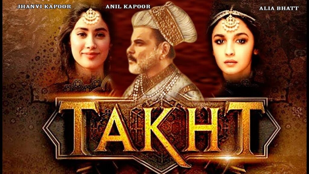 Takht movie featuring Alia Bhatt, Ranveer Singh, Janhvi Kapoor, Kareena Kapoor, Bhumi Pednekar, Vicky Kaushal