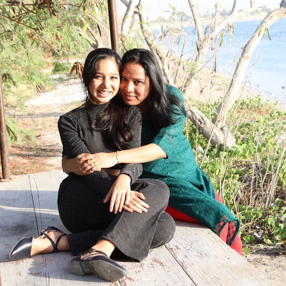 Thamanna with her Mother