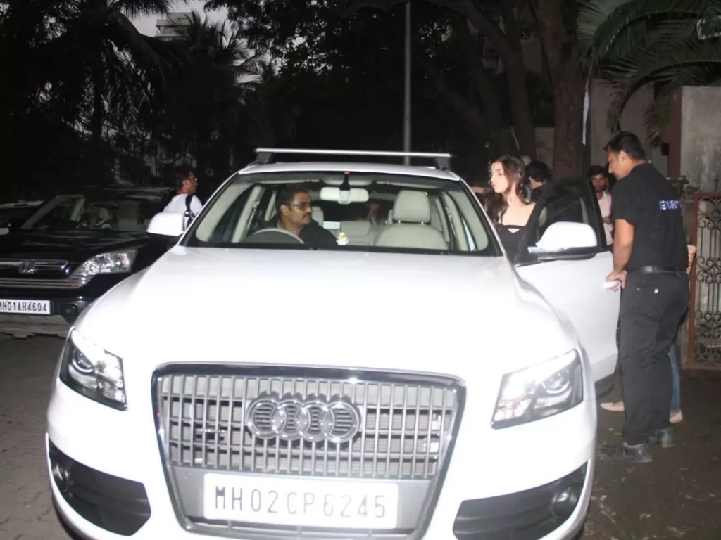 Alia bhatt with her Audi Q5
