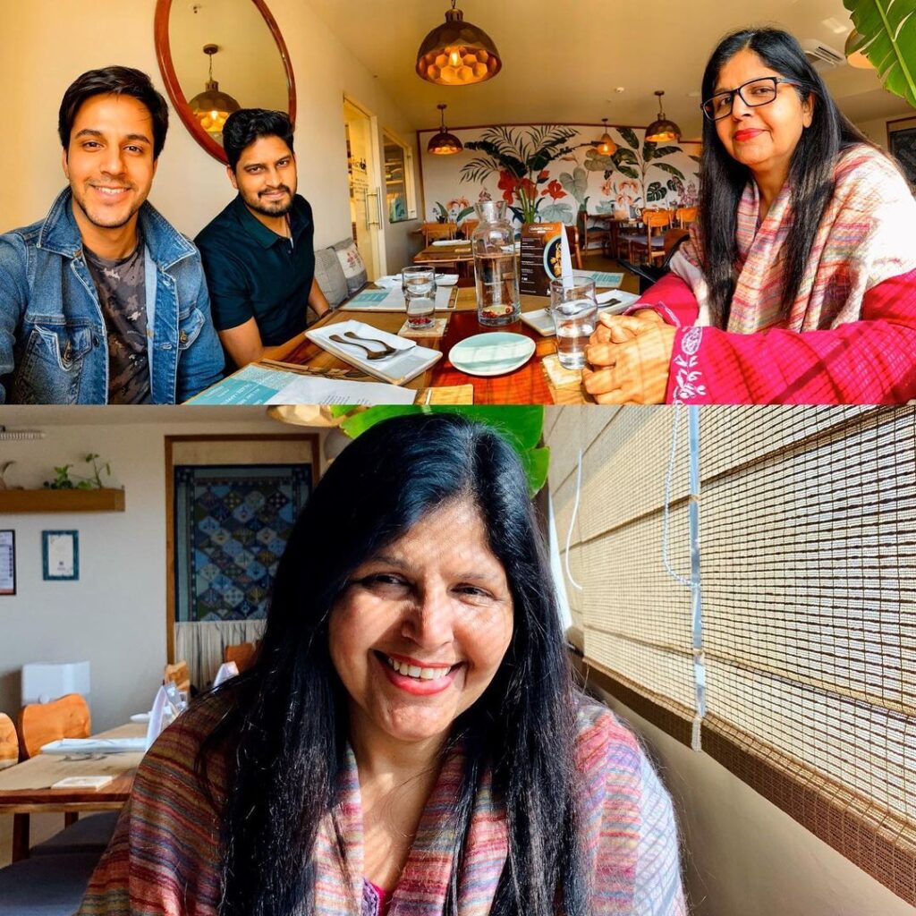 Pranay with Mother and Brother Sameer Pachauri