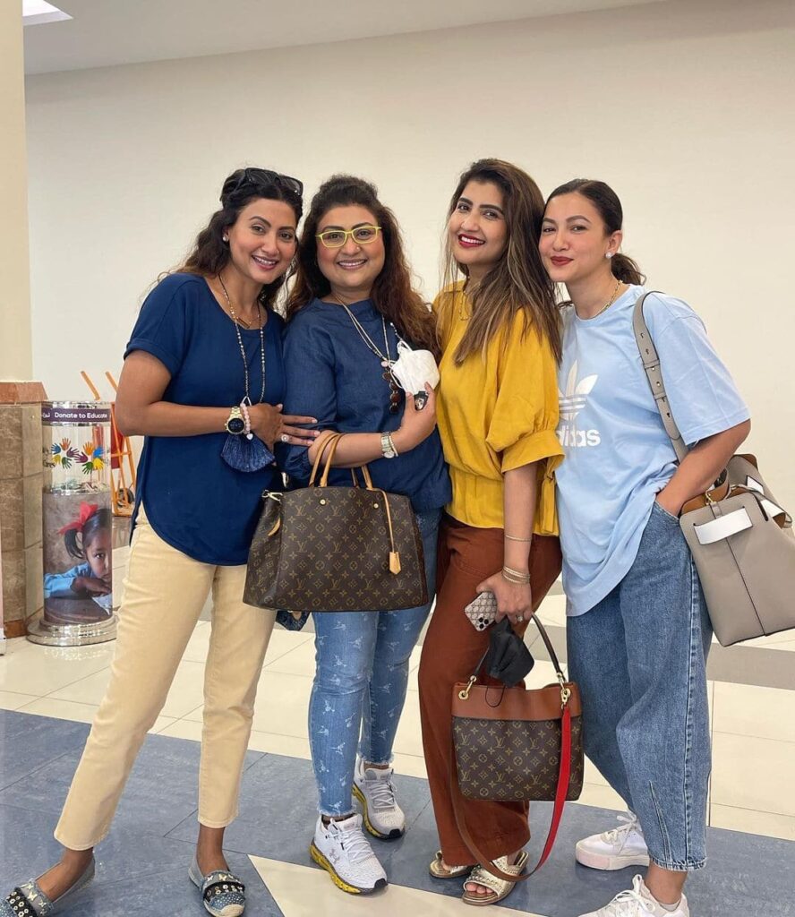 Gauhar Khan all sisters together pic
