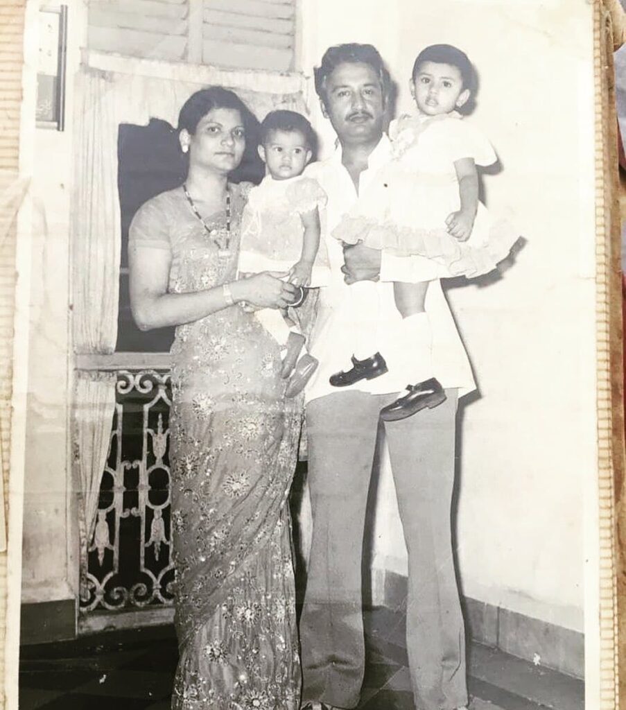 Gauhar Khan's childhood pic with father and mother
