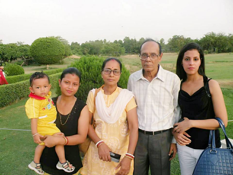 Noor Malabika with father, mother, sister