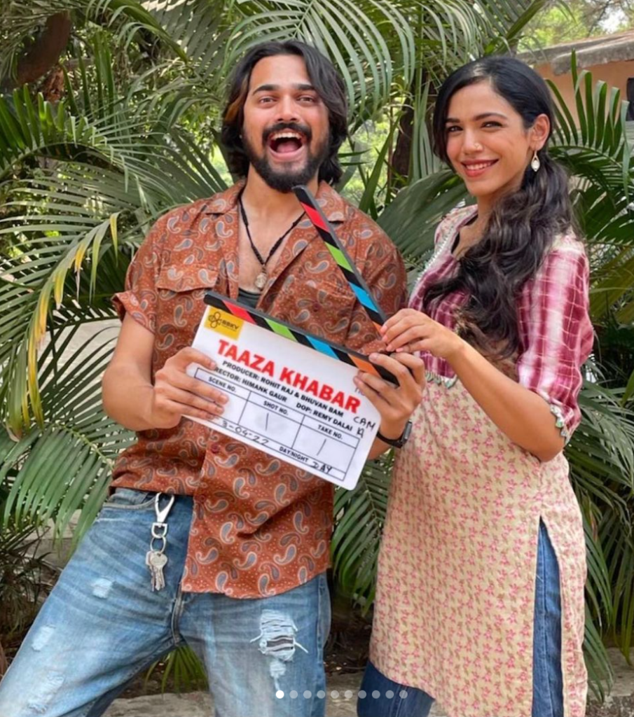 Shriya Pilgaonkar Age, Height, Family, Web Series, Movies and Net Worth 7 Shriya Pilgaonkar with Bhuvam Bam in Taaza Khabar