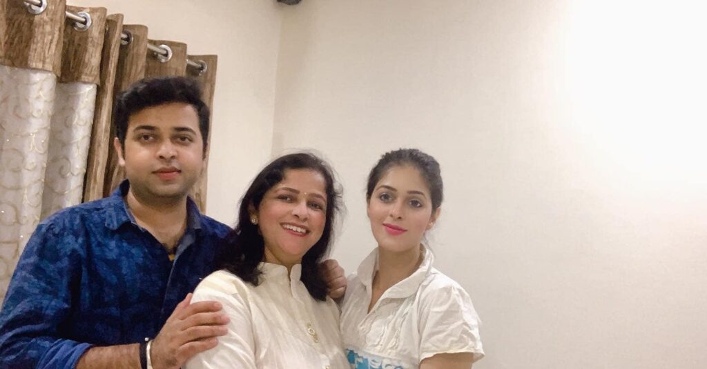 Garima's brother and mother in pic