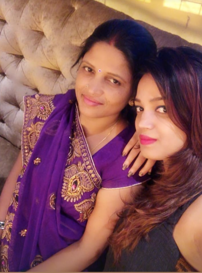 Kajal Jha with her Mother