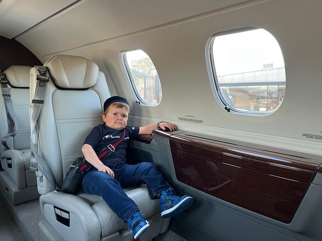 Hasbulla in a private jet