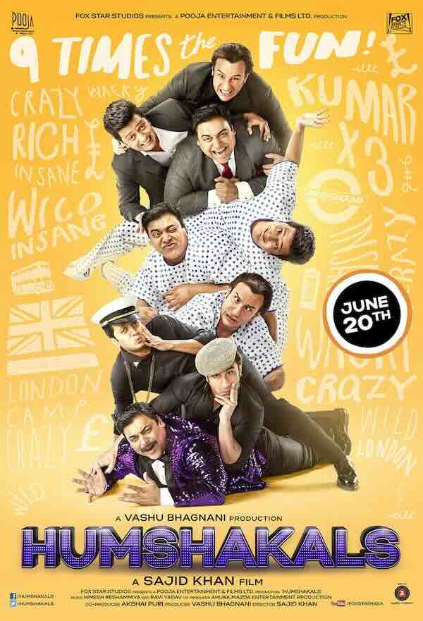 Humshakals - A Hindi bollywood film where actor played triple roles.