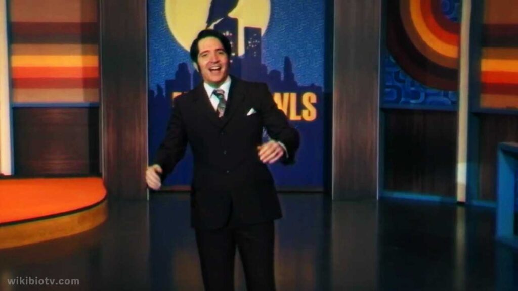 A scene from movie 'Late Night with Devil' - Jack Delroy hosts a show called 'Night Owls'