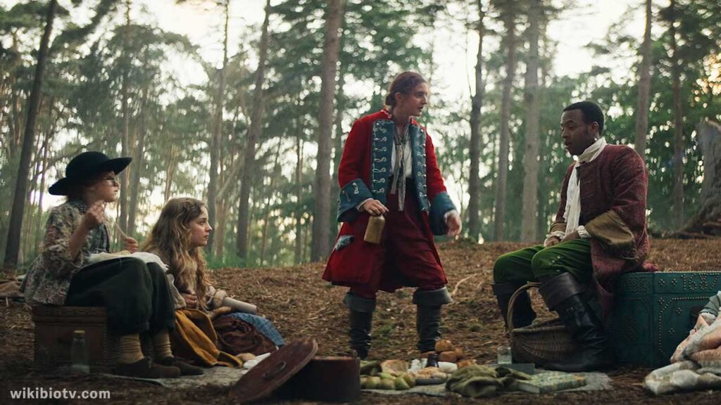 A scene where Nell along with her two sisters and Rasselas (who worked for Lord Blancheford's estate) lives in the forest