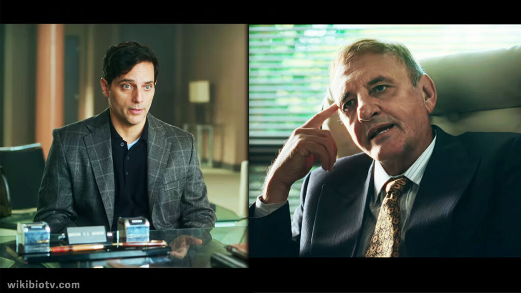 A scene where Sergio meets Brenner at his office