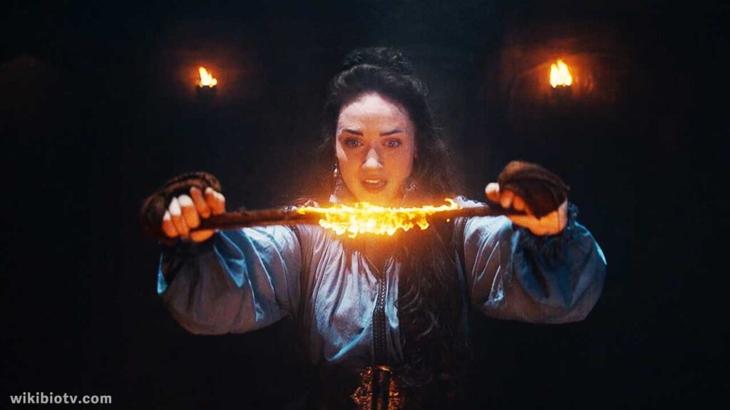 A scene where Sophia performs spells to stop Nell