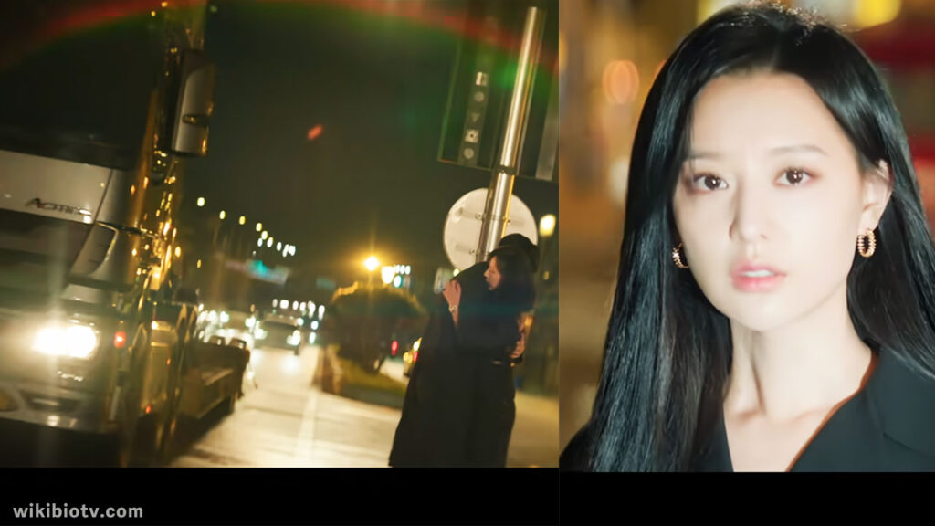 Episode 7 Scene - Hong Hae-in about to get hit by truck but her husband Baek Hyun-Woo saves her