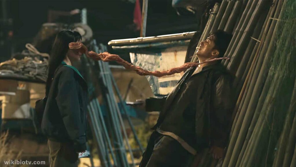 The scene from ‘Parasyte: The Grey’: Seol Kang Woo is attacked by the parasite.