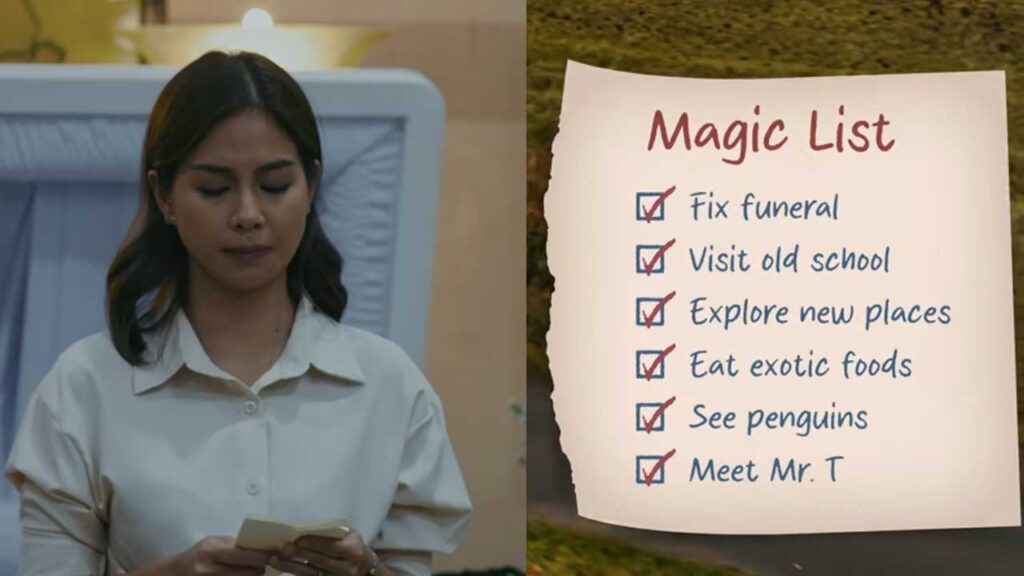 Shane shows her magic list